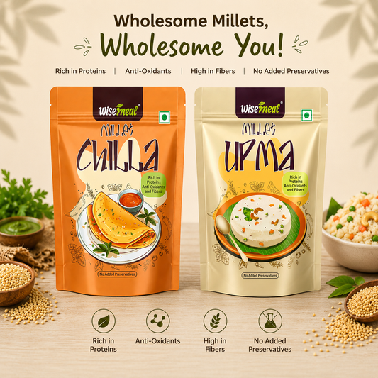 Wisemeal Millet Chilla and Upma Combo