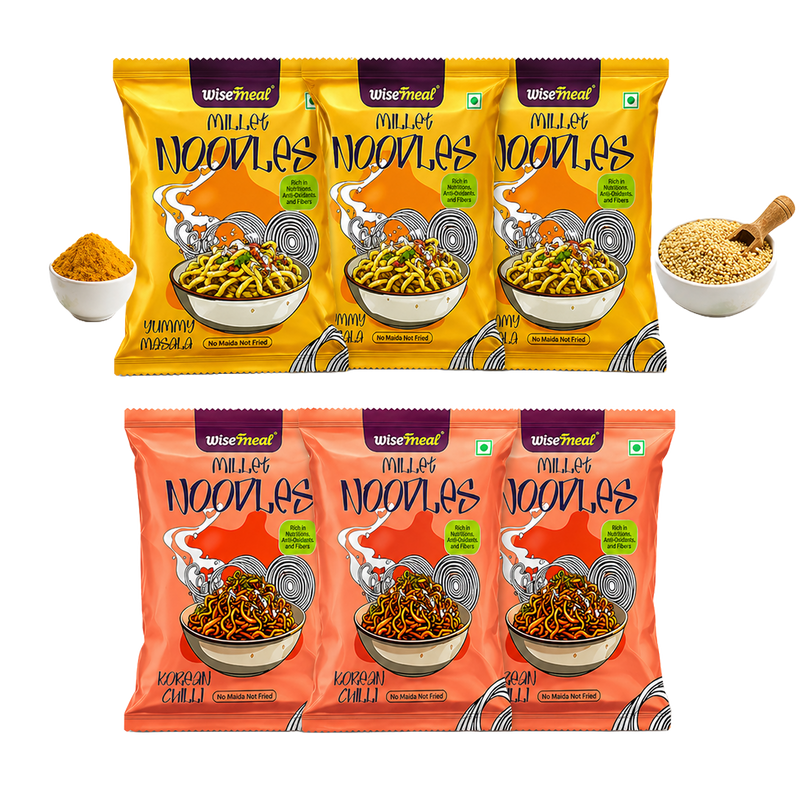 MILLET NOODLES COMBO - YUMMY MASALA AND KOREAN CHILLI