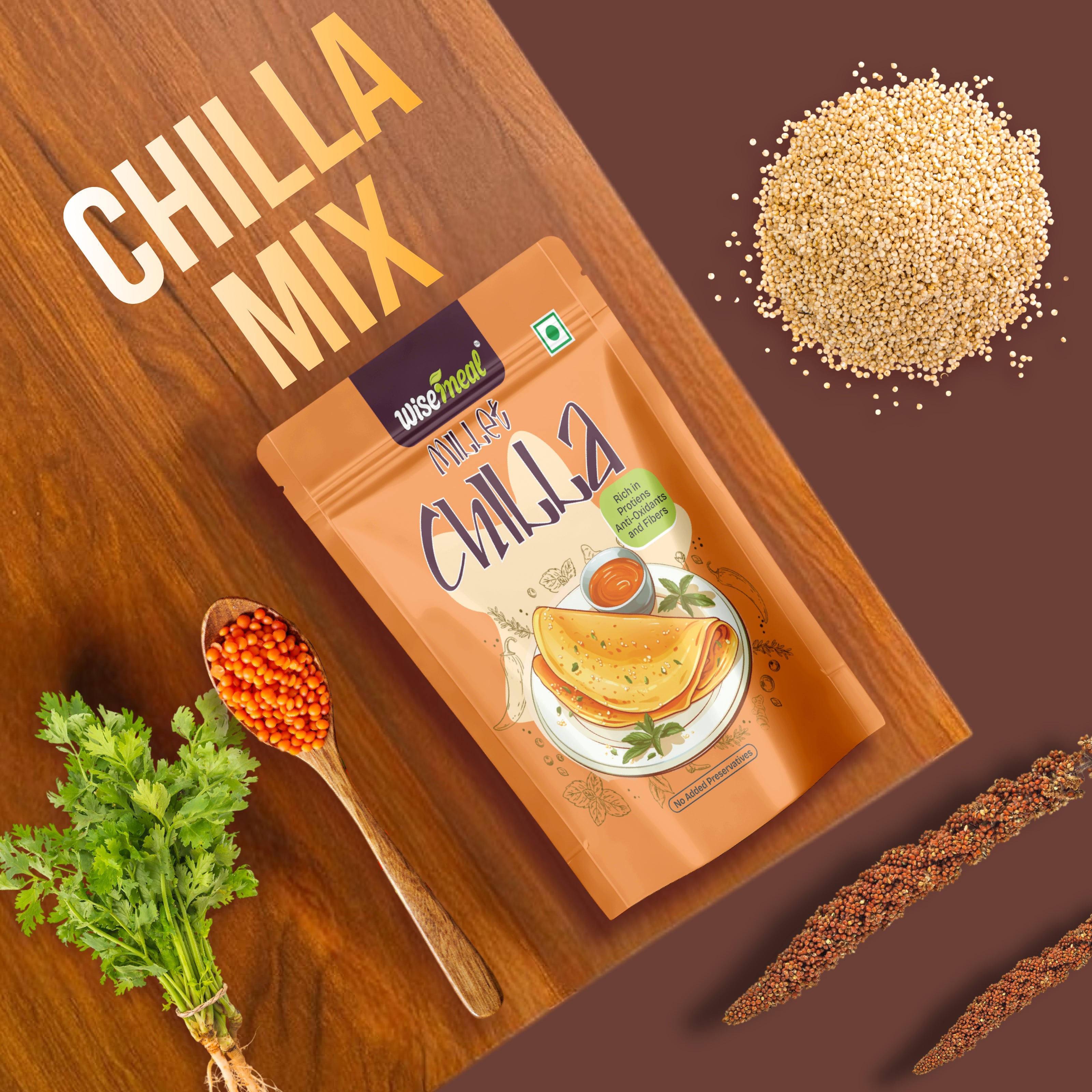 Millet Chilla Mix -  No added preservatives - High Protein - High Fiber