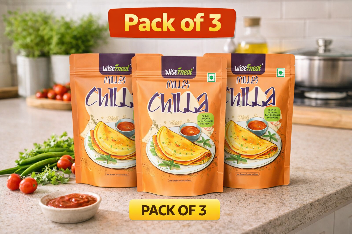WISEMEAL MILLET CHILLA COMBO