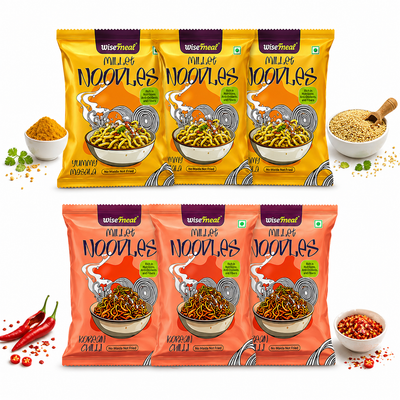 MILLET NOODLES COMBO - YUMMY MASALA AND KOREAN CHILLI