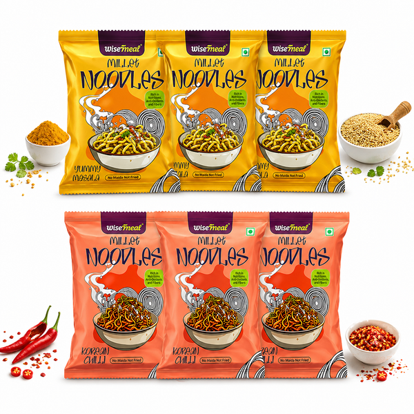 MILLET NOODLES COMBO - YUMMY MASALA AND KOREAN CHILLI