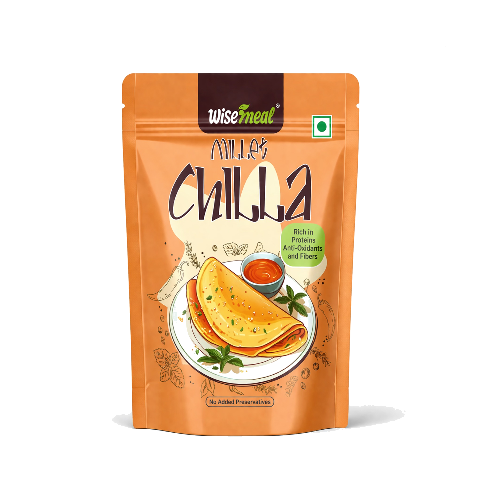 WiseMeal Millet Chilla Mix – High Protein Instant Breakfast Mix
