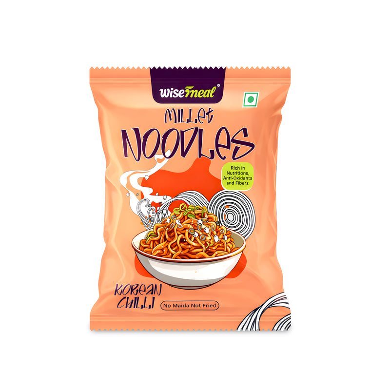 WiseMeal Korean Chilli Millet Noodles – Healthy Instant Millet Noodles