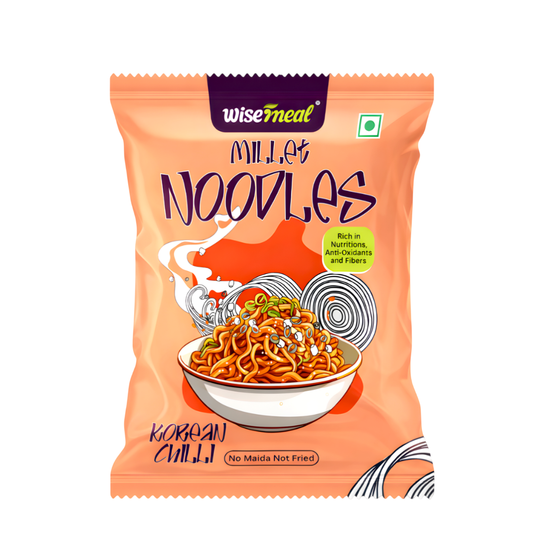 WiseMeal Korean Chilli Millet Noodles – Healthy Instant Millet Noodles