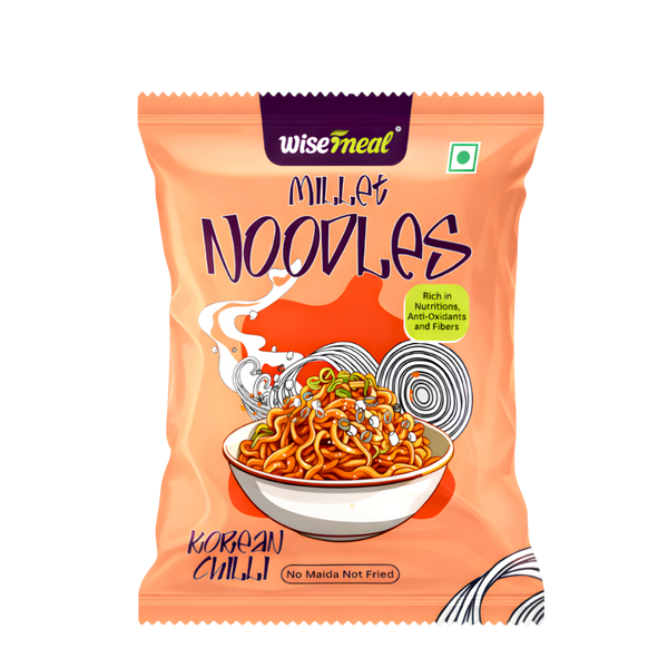 WiseMeal Korean Chilli Millet Noodles – Healthy Instant Millet Noodles