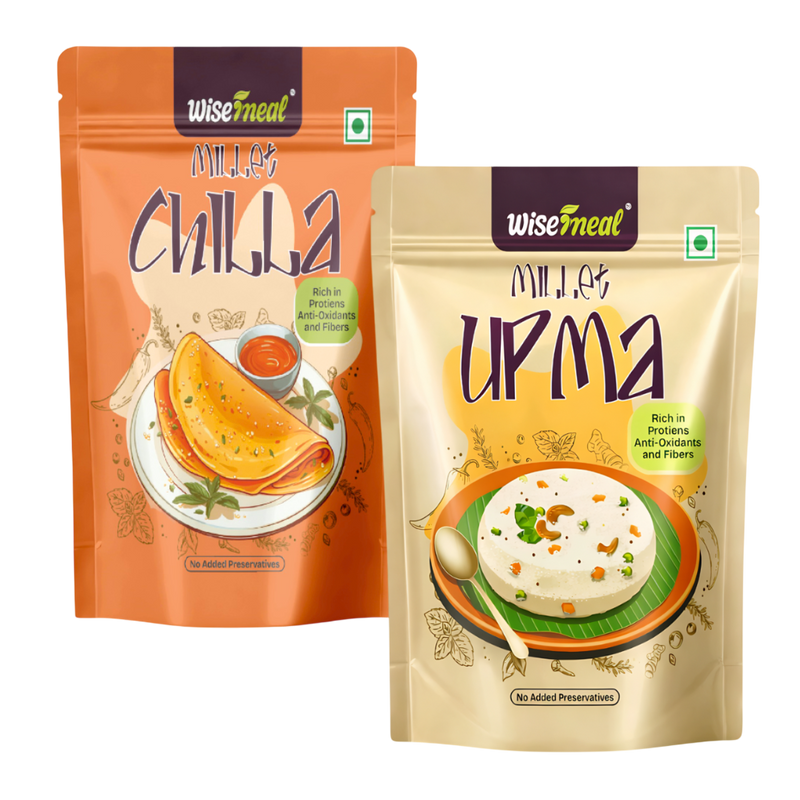 Wisemeal Millet Chilla and Upma Combo