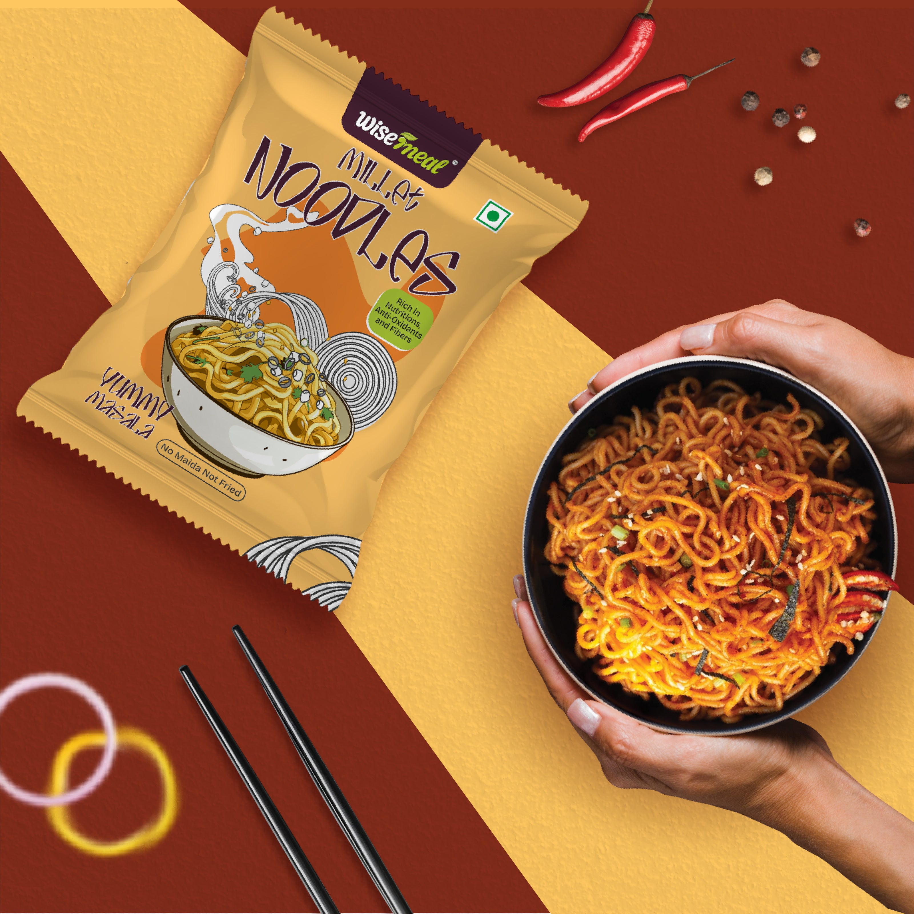Millet Noodles - Yummy Masala Flavour - No Maida - Not Fried